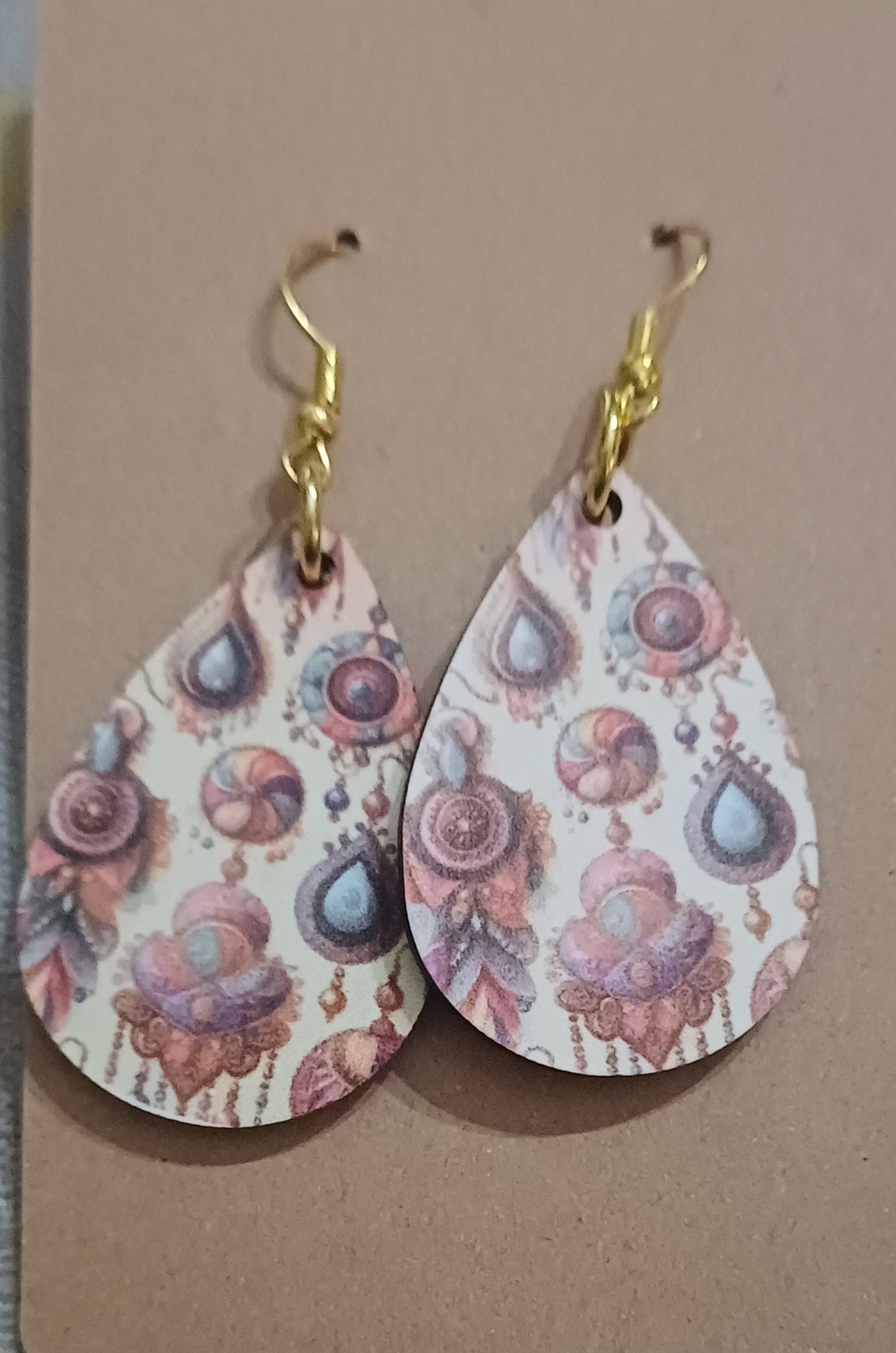 Wood Printed Earrings