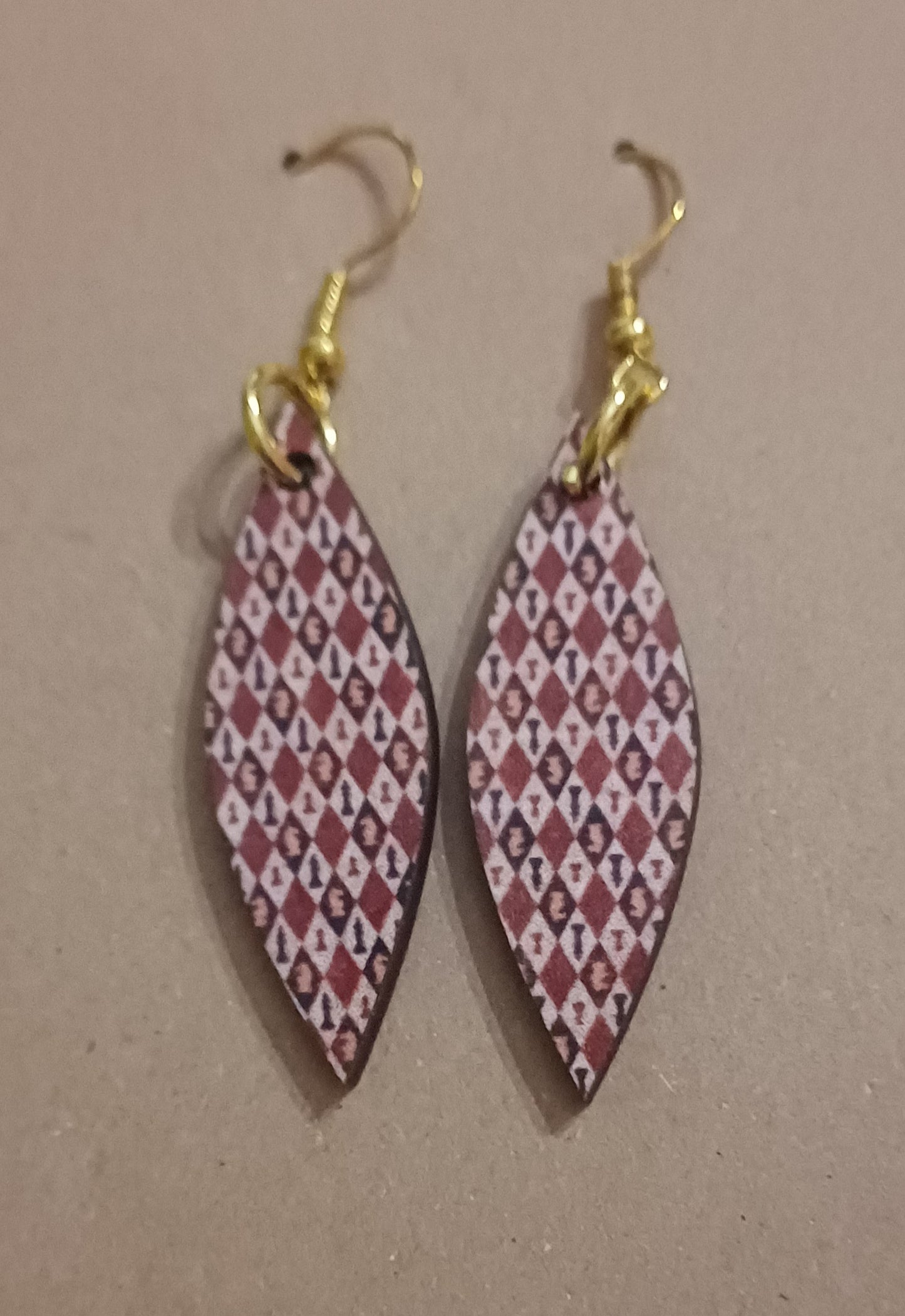 Wood Printed Earrings